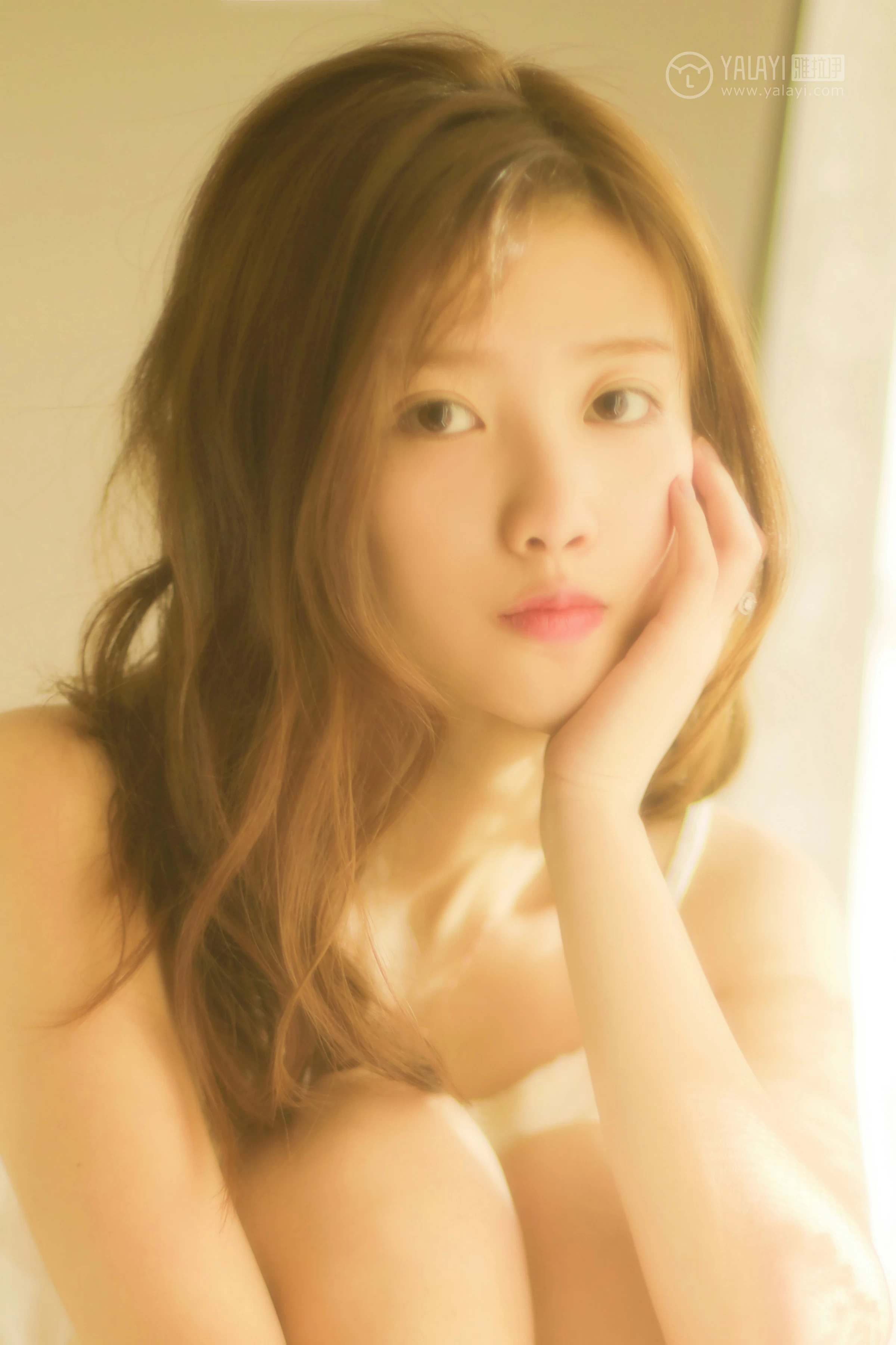 [YALAYI雅拉伊]No.315 夏日蜜语 圈圈 白色透视吊带内衣加短裤清纯靓丽私房写真集第7张