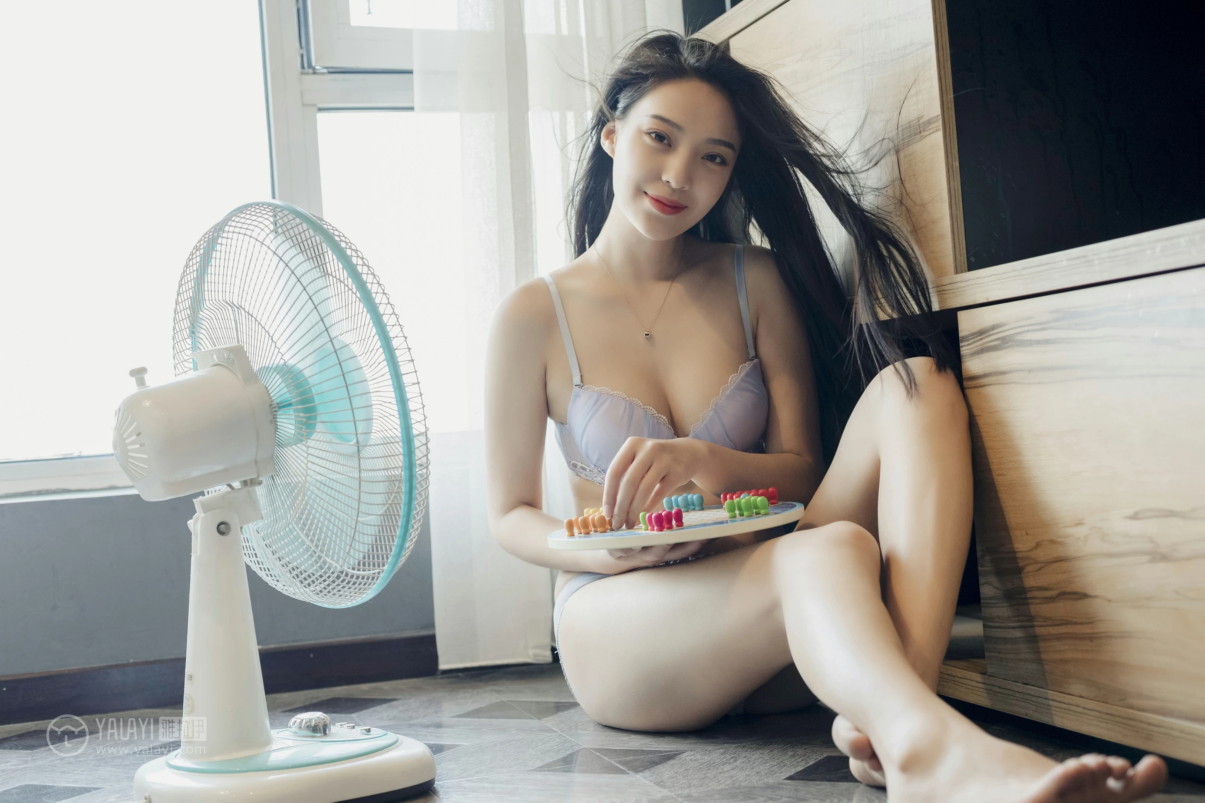 [YALAYI雅拉伊]No.324 银狐 楚薇 淡蓝色蕾丝内衣性感私房写真集第7张