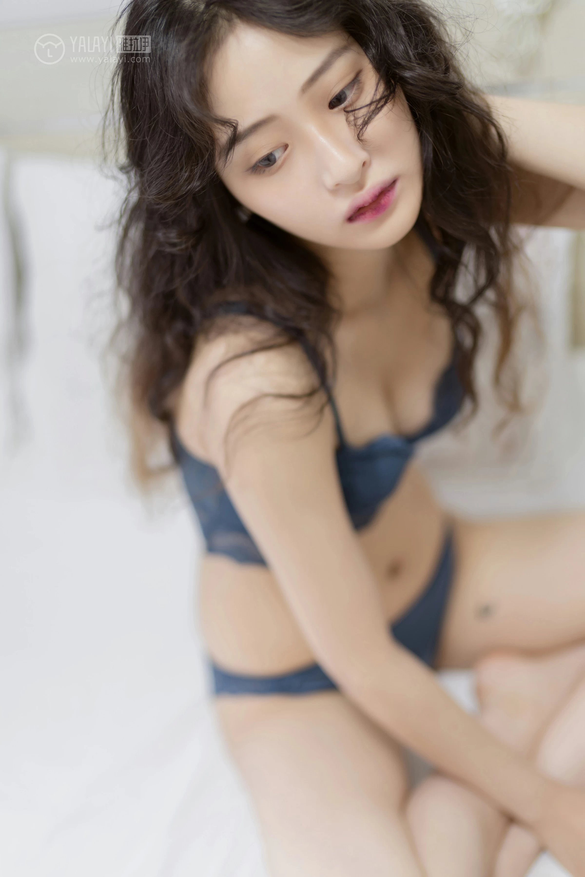 [YALAYI雅拉伊]No.356 蓝精灵 西子 蓝色蕾丝内衣性感私房写真集第9张