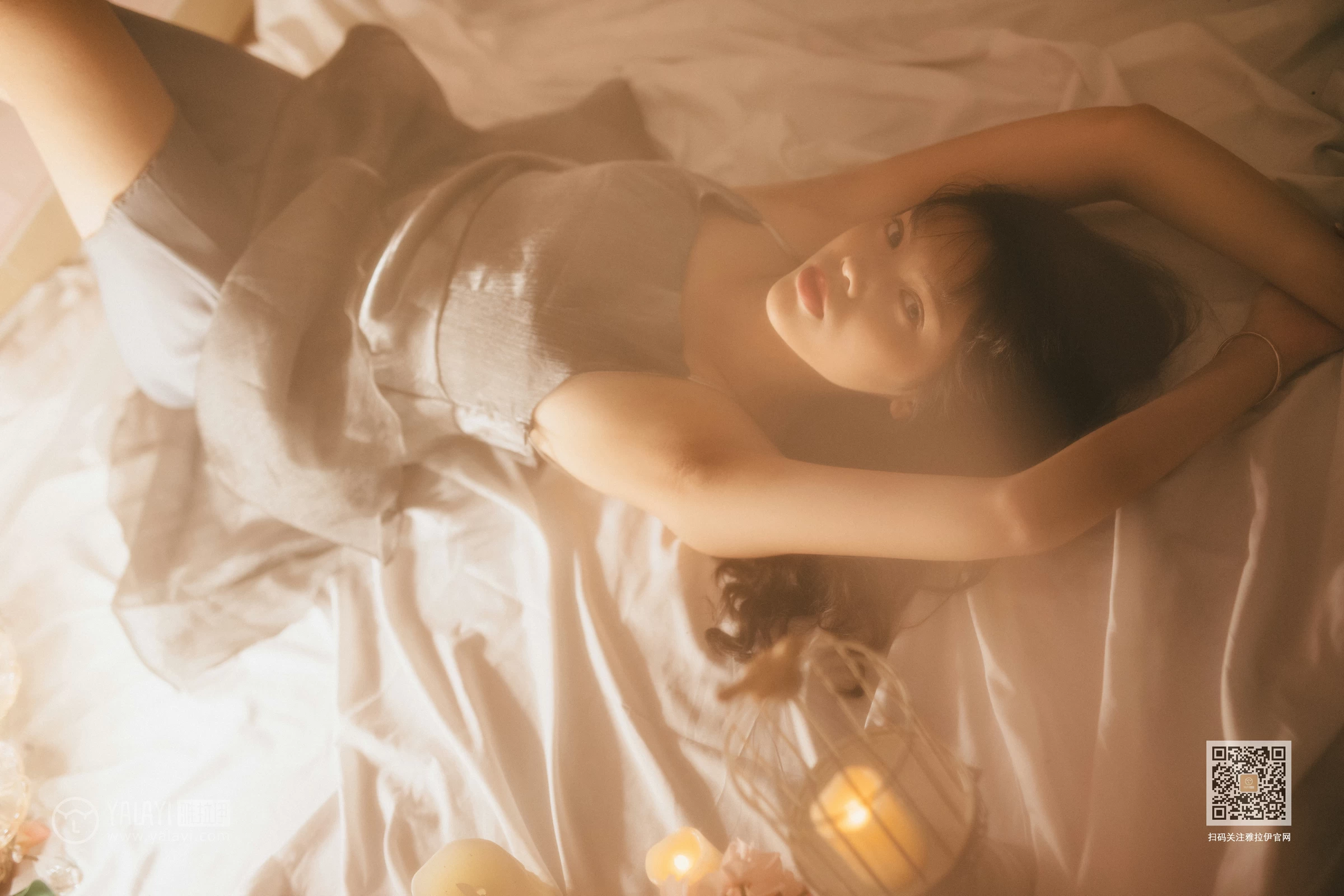 [YALAYI雅拉伊]No.391 撩拨 静儿 白色透视蕾丝内衣加安全短裤性感私房写真集第13张