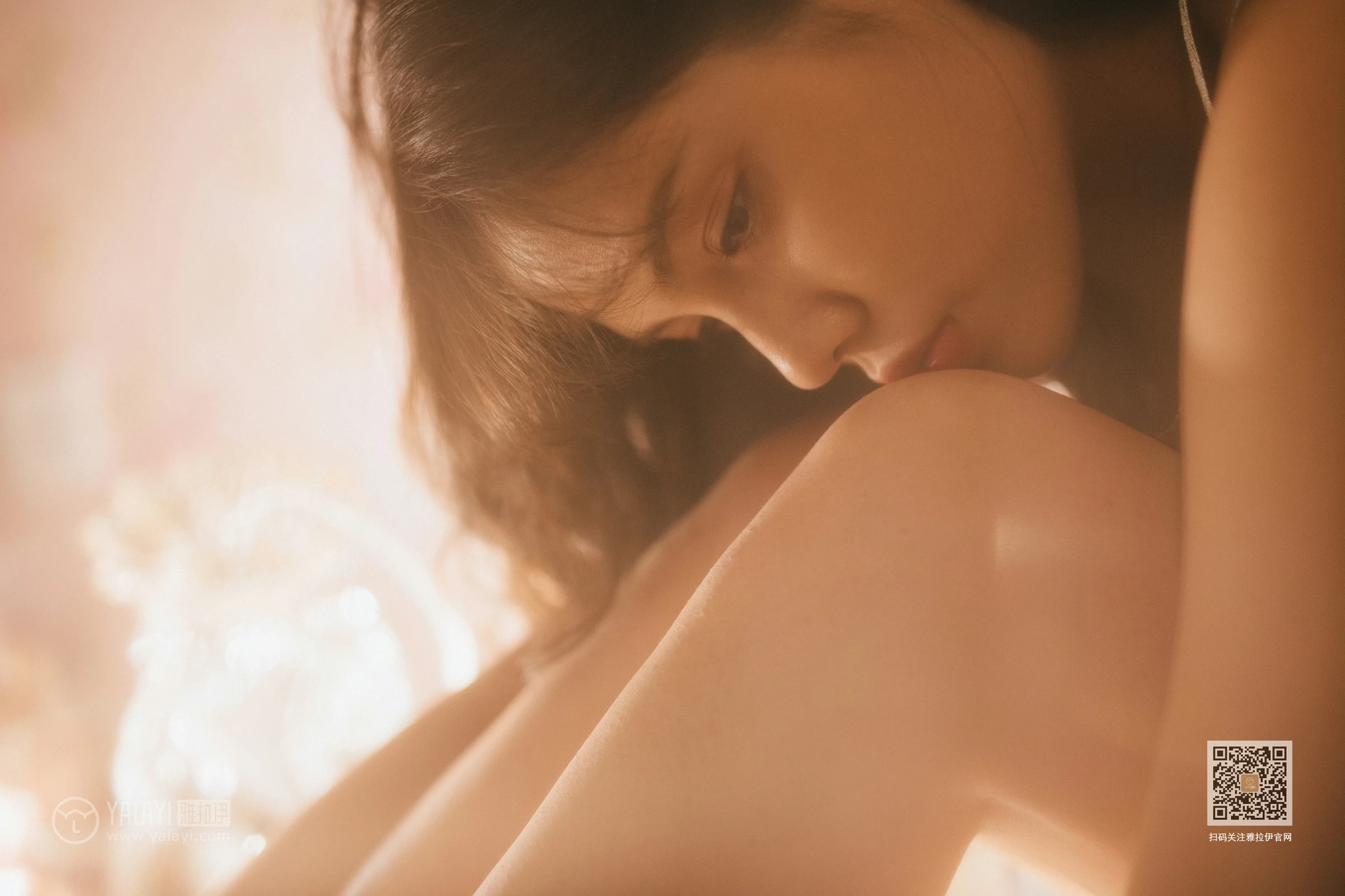 [YALAYI雅拉伊]No.391 撩拨 静儿 白色透视蕾丝内衣加安全短裤性感私房写真集第14张