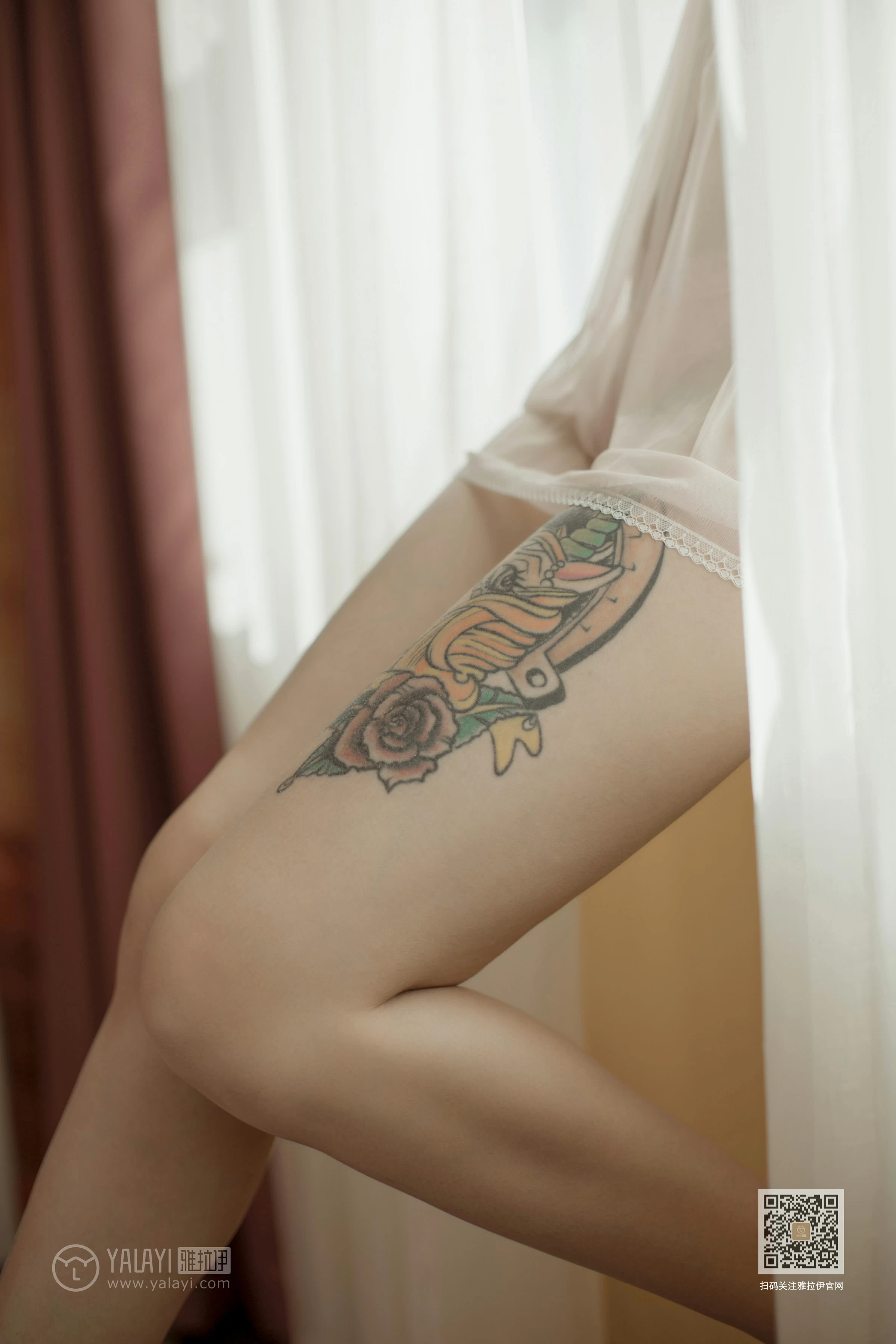 [YALAYI雅拉伊]Vol.404 桃花劫 小玉 粉色情趣蕾丝睡衣裙性感私房写真集第9张