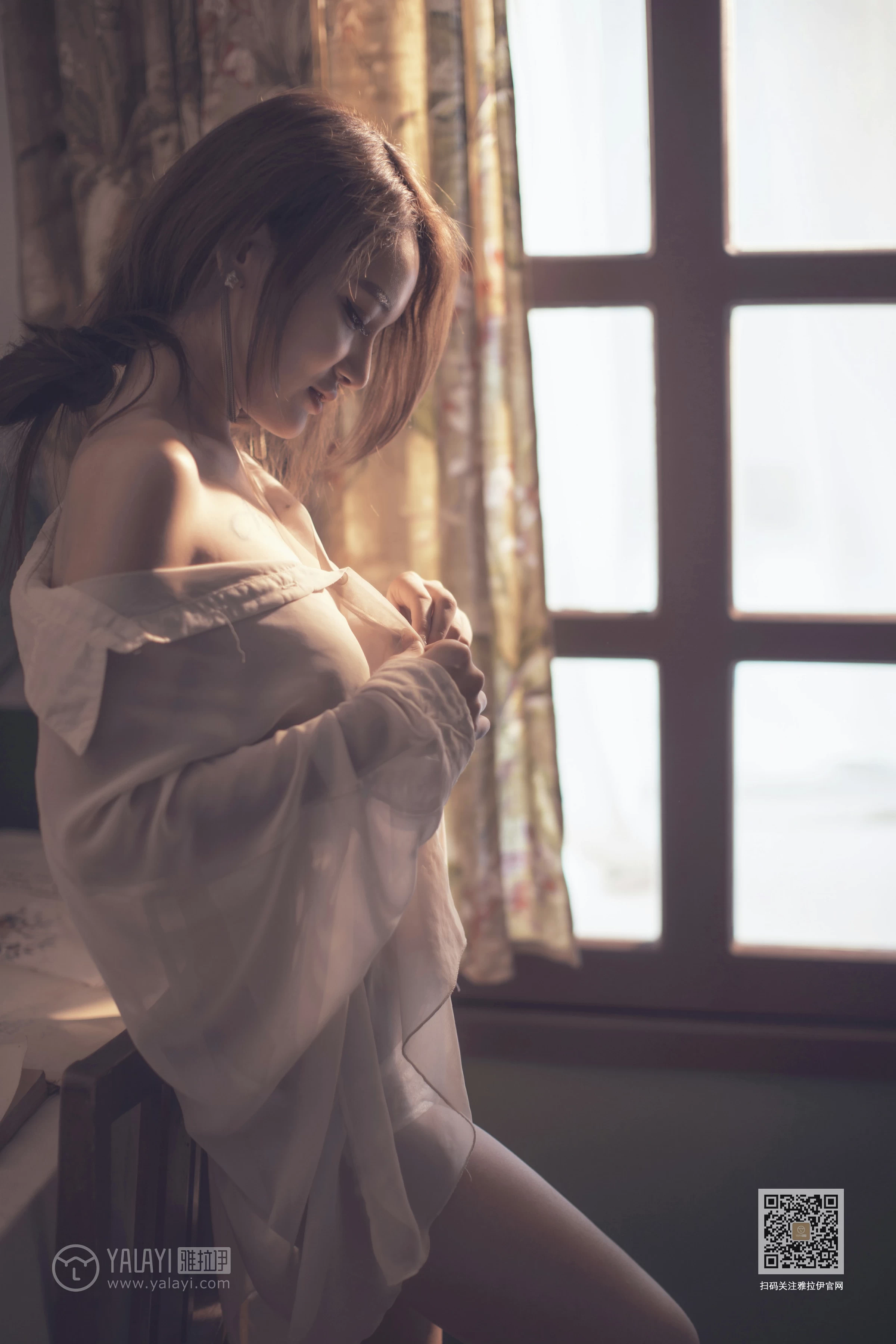 [YALAYI雅拉伊]Vol.430 意乱情迷 慧儿 白色透视衬衫居家性感私房写真集第12张