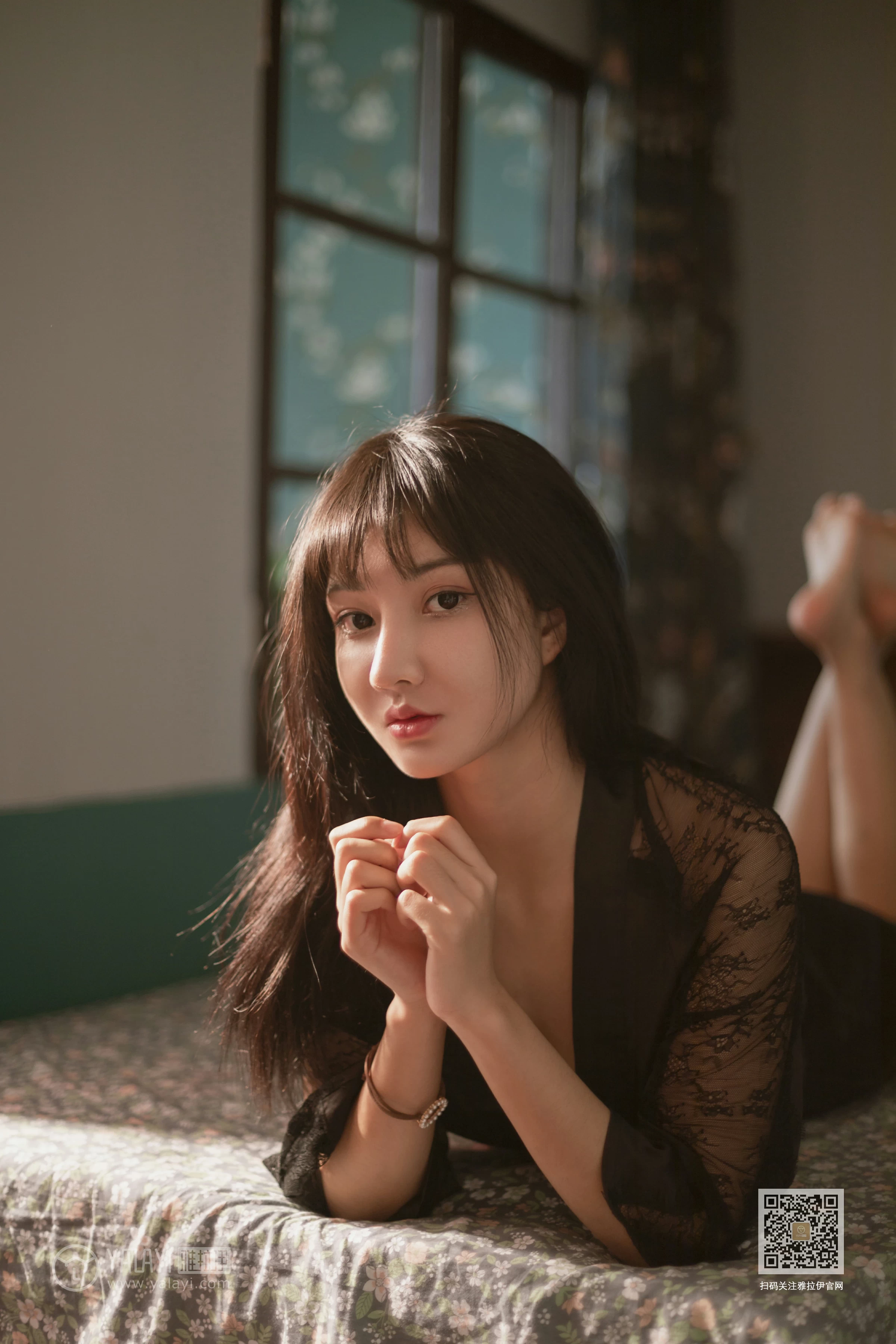 [YALAYI雅拉伊]Vol.494 帘卷美人绰态 韩熙 黑色透视睡衣性感私房写真集第6张