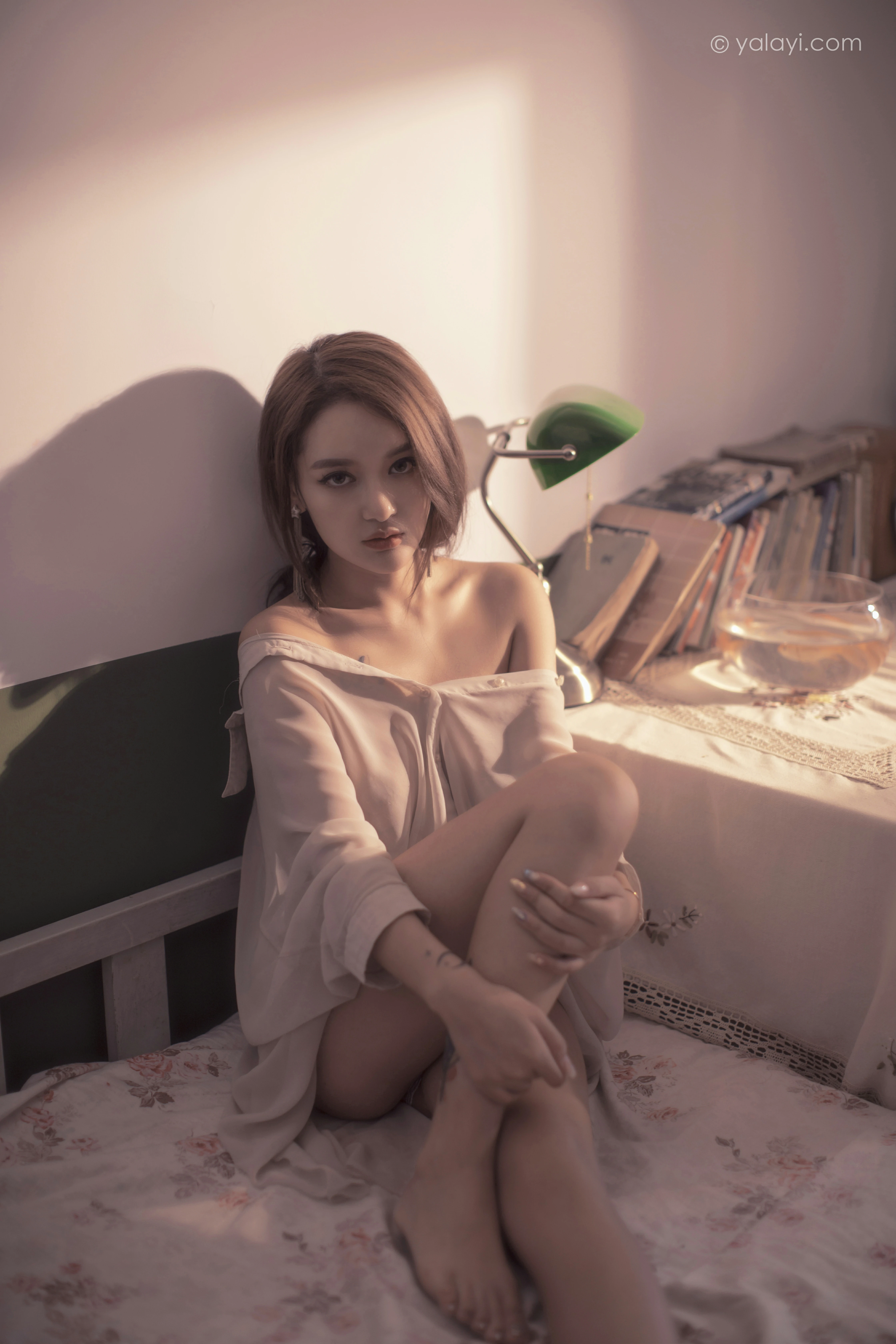 [YALAYI雅拉伊]NO.803 若有思 梓杨 白色透视衬衫居家性感私房写真集第13张