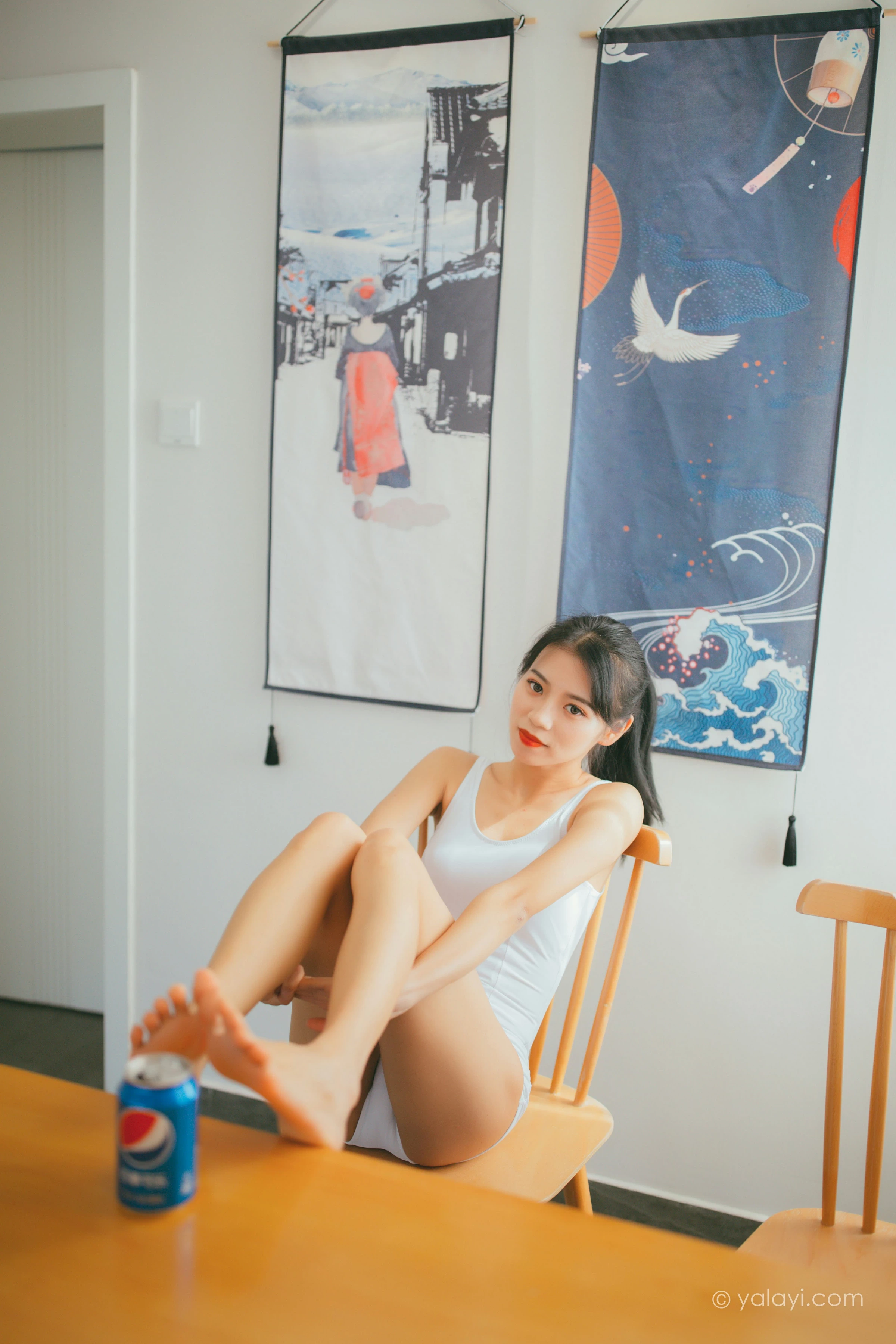 [YALAYI雅拉伊]NO.660 《消暑少女》 丽雅 白色连体体操服性感私房写真集第13张