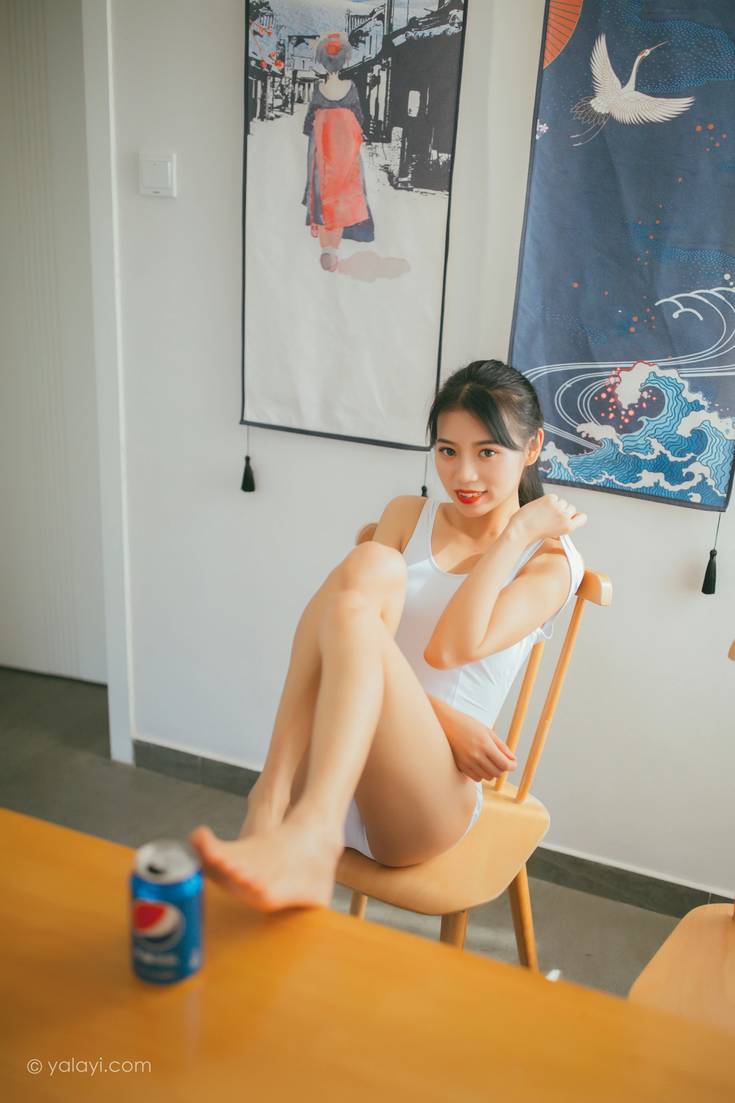 [YALAYI雅拉伊]NO.660 《消暑少女》 丽雅 白色连体体操服性感私房写真集第13张