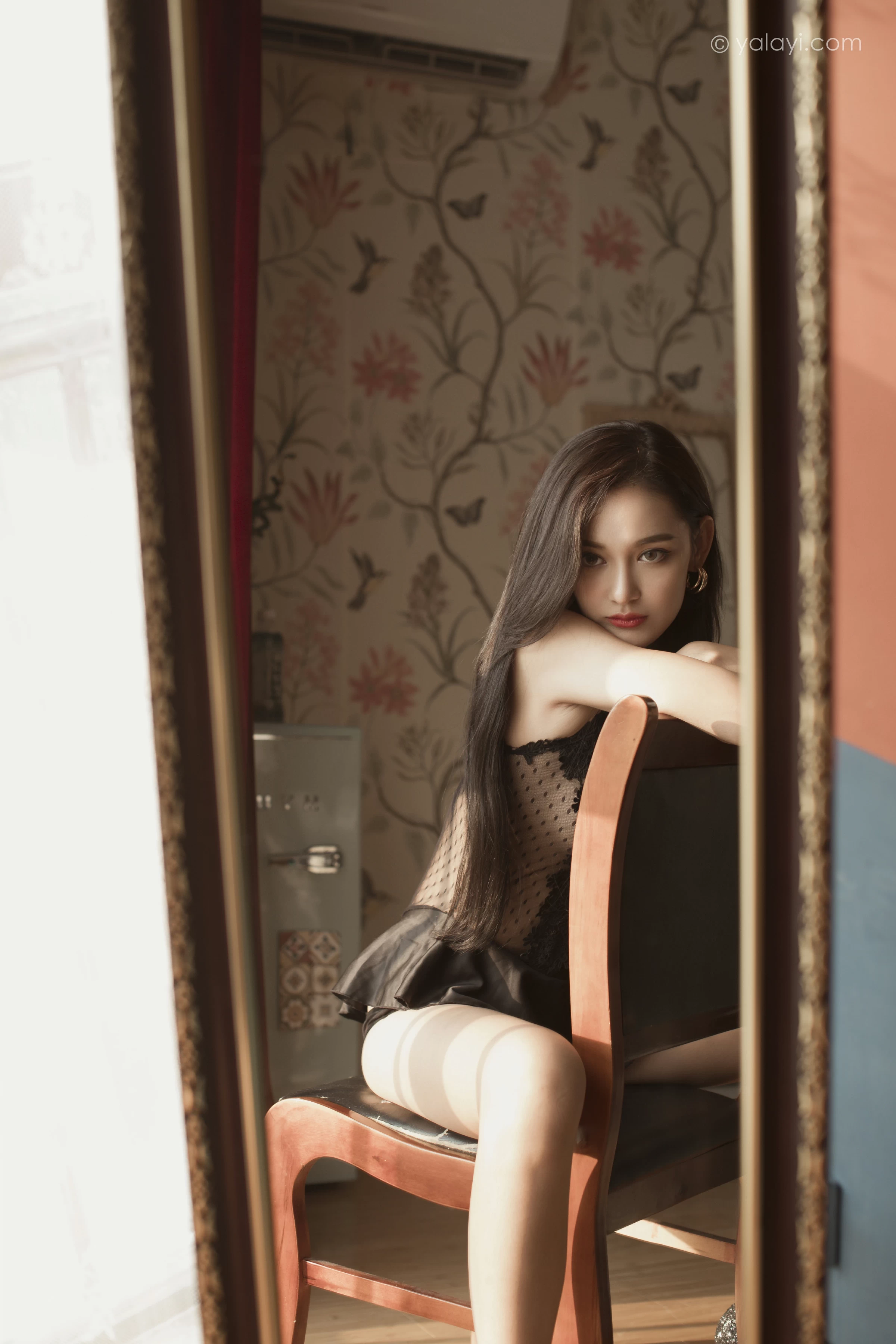 [YALAYI雅拉伊]NO.721 《面纱》 刘子炀 黑色透视情趣连体内衣性感私房写真集第10张