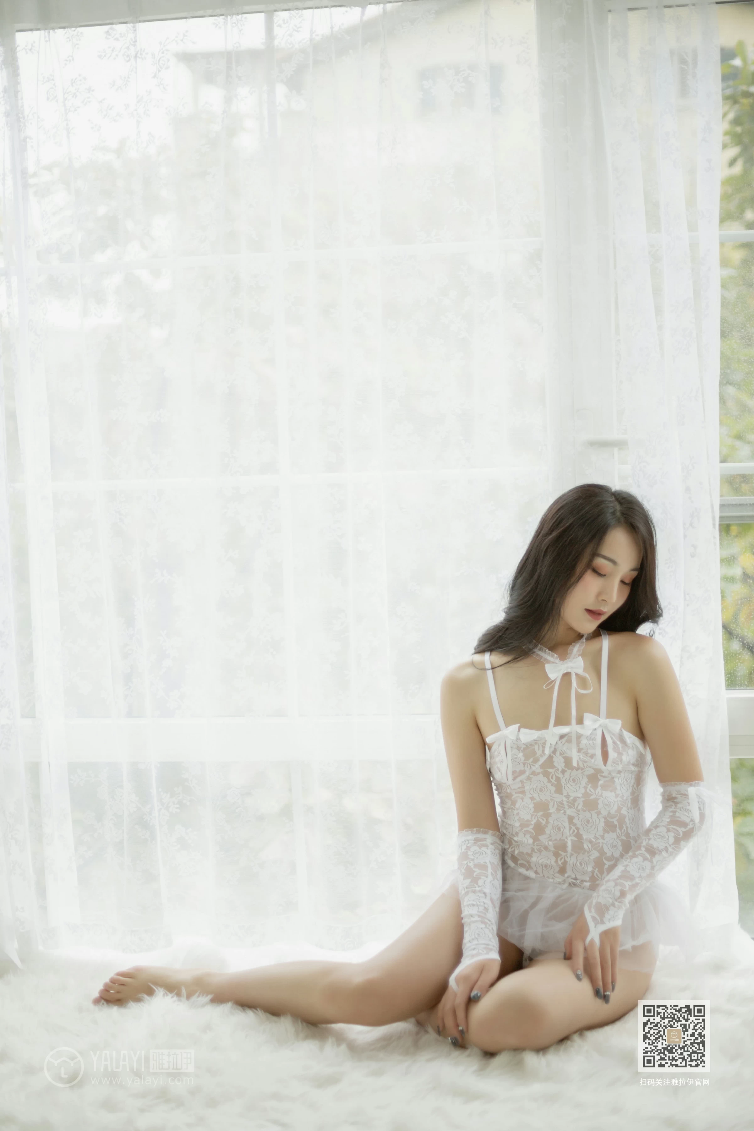 [YALAYI雅拉伊]Vol.456 仙姿玉质 项兴咏 白色透视情趣睡衣裙性感私房写真集第6张