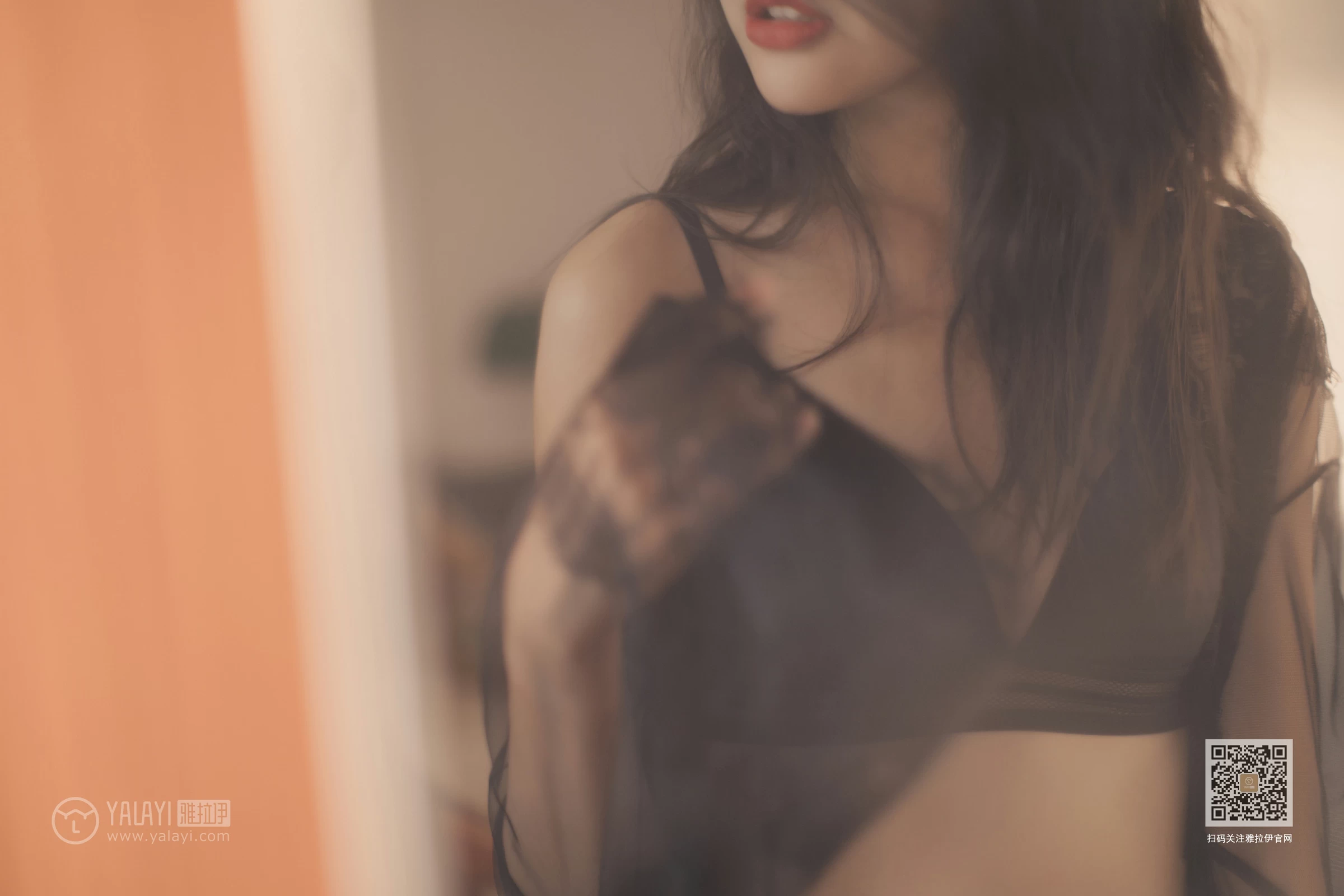 [YALAYI雅拉伊]Vol.470 秋色满房 苍儿 黑色透视情趣睡衣加黑色内衣性感私房写真集第9张