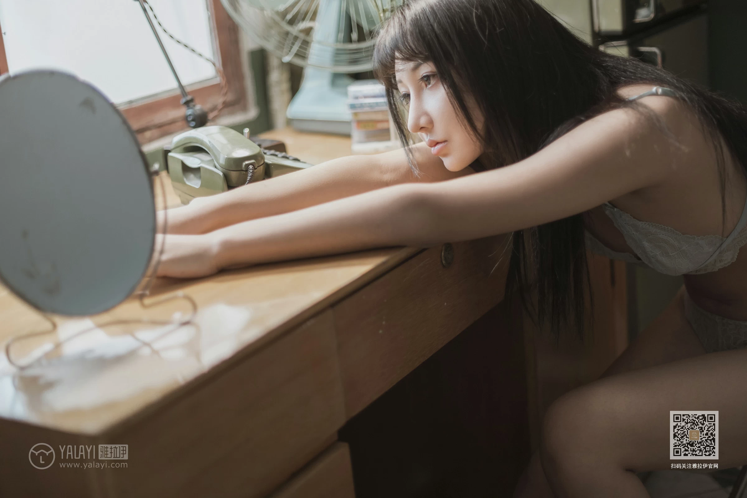 [YALAYI雅拉伊]Vol.513 爱的答铃 韩熙 白色透视蕾丝情趣内衣性感私房写真集第13张