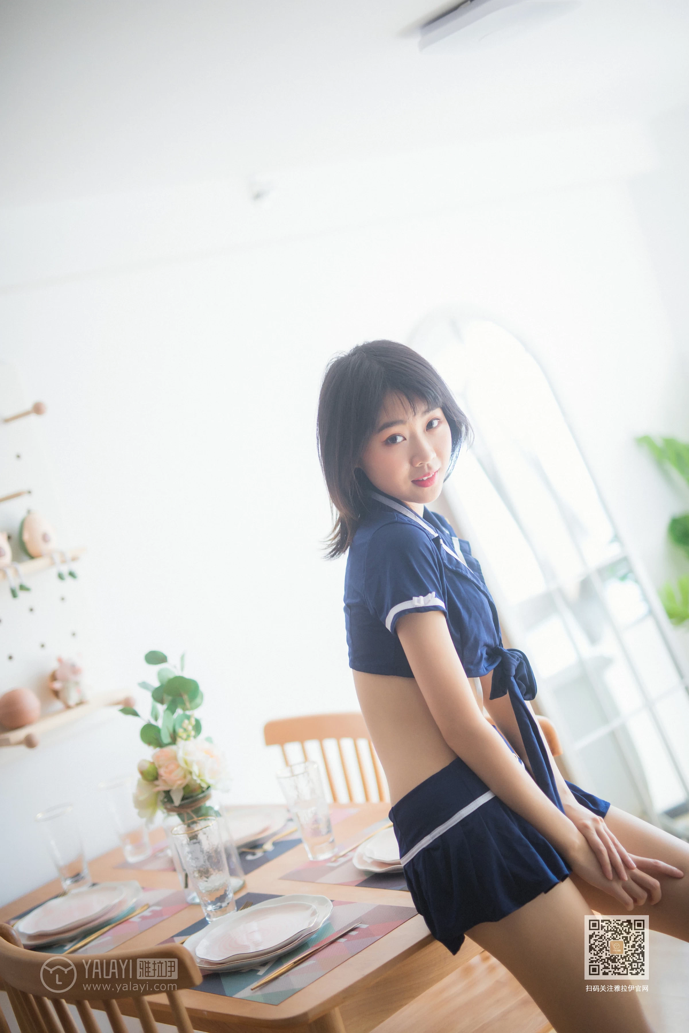 [YALAYI雅拉伊]Vol.544 雷霆警花 粉粉 蓝色情趣制服加短裙性感私房写真集第1张