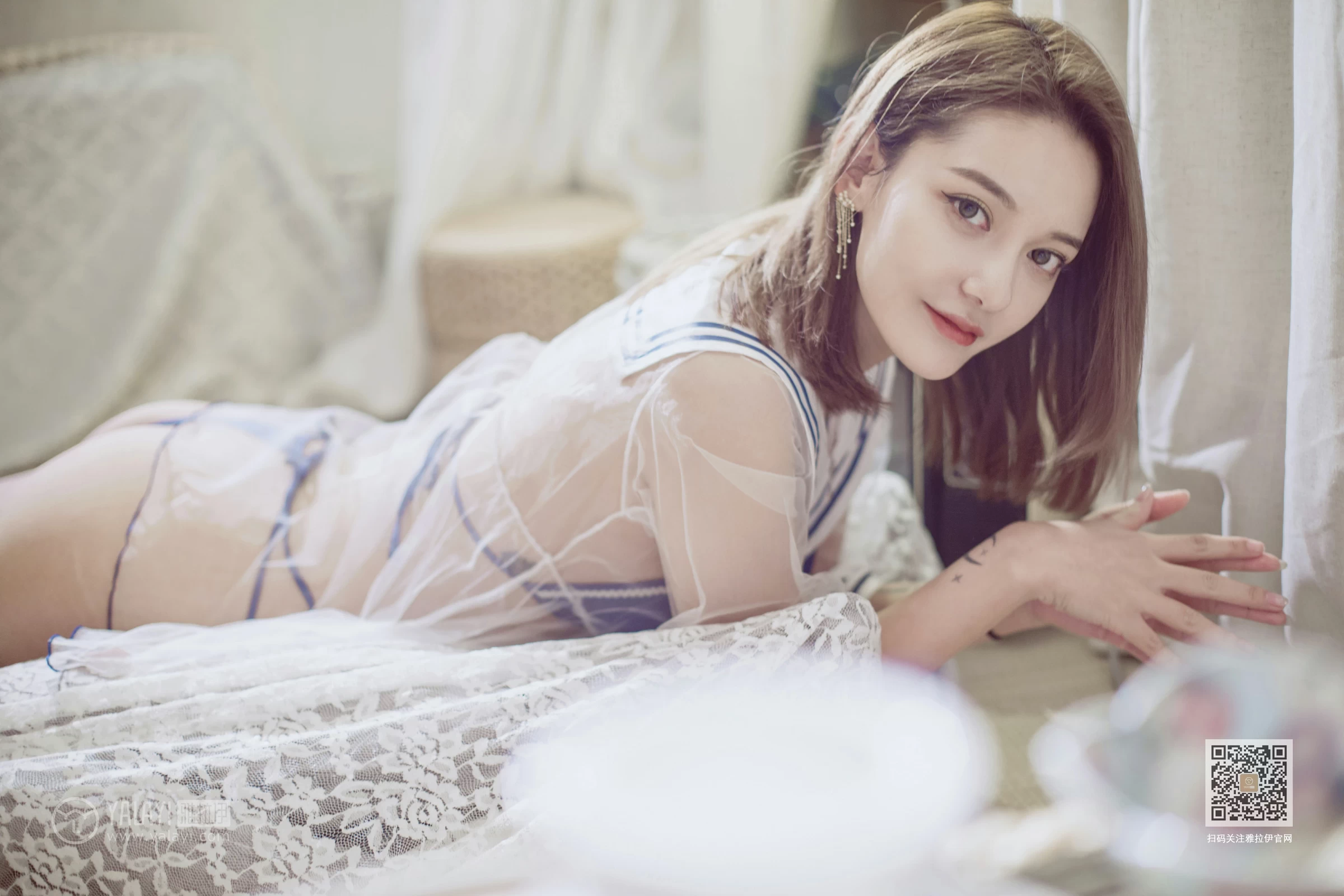 [YALAYI雅拉伊]Vol.545 情趣水手服 刘子炀 透视情趣制服内衣性感私房写真集第13张