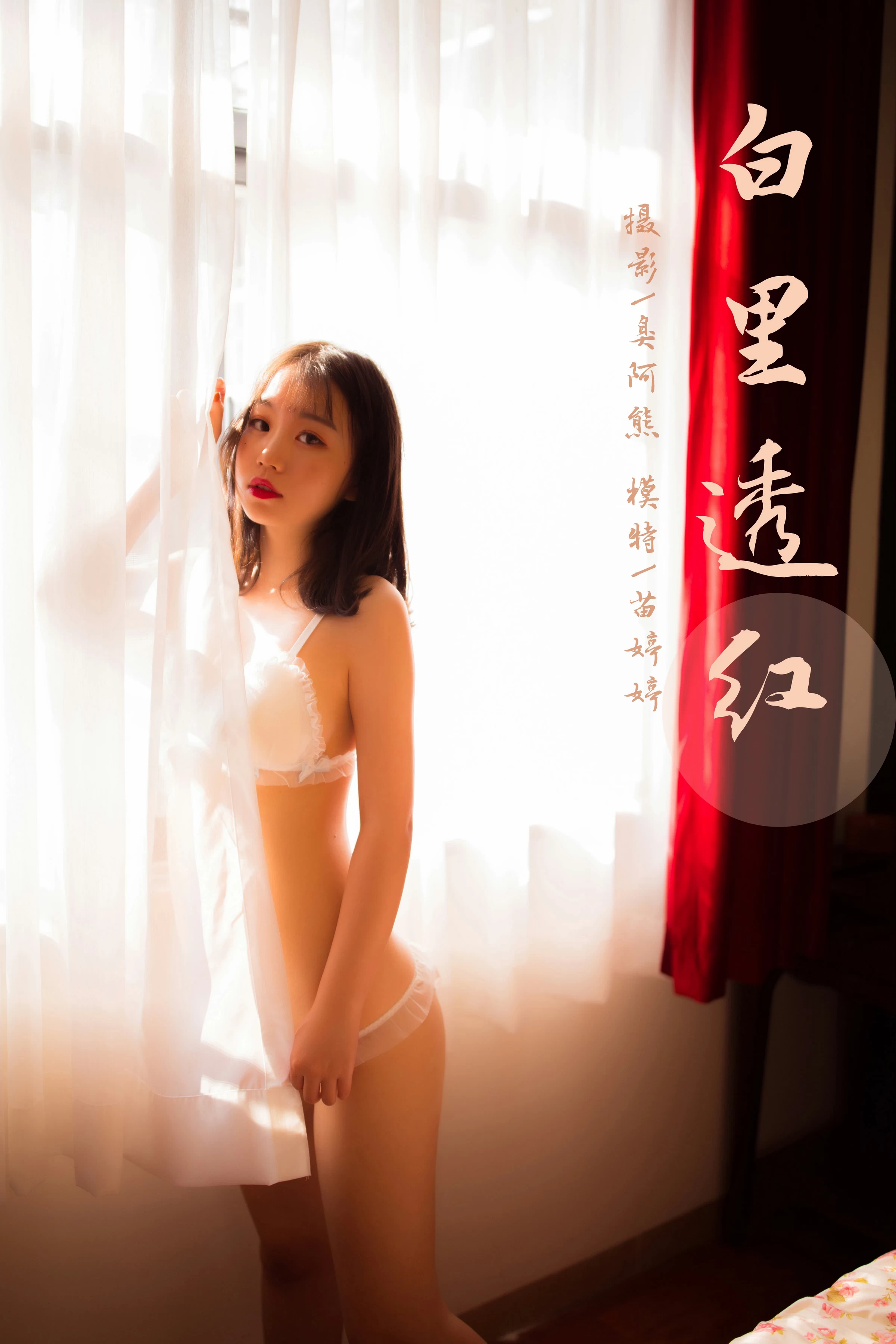 [YALAYI雅拉伊]Vol.546 白里透红 苗婷婷 白色蕾丝情趣内衣性感私房写真集第1张