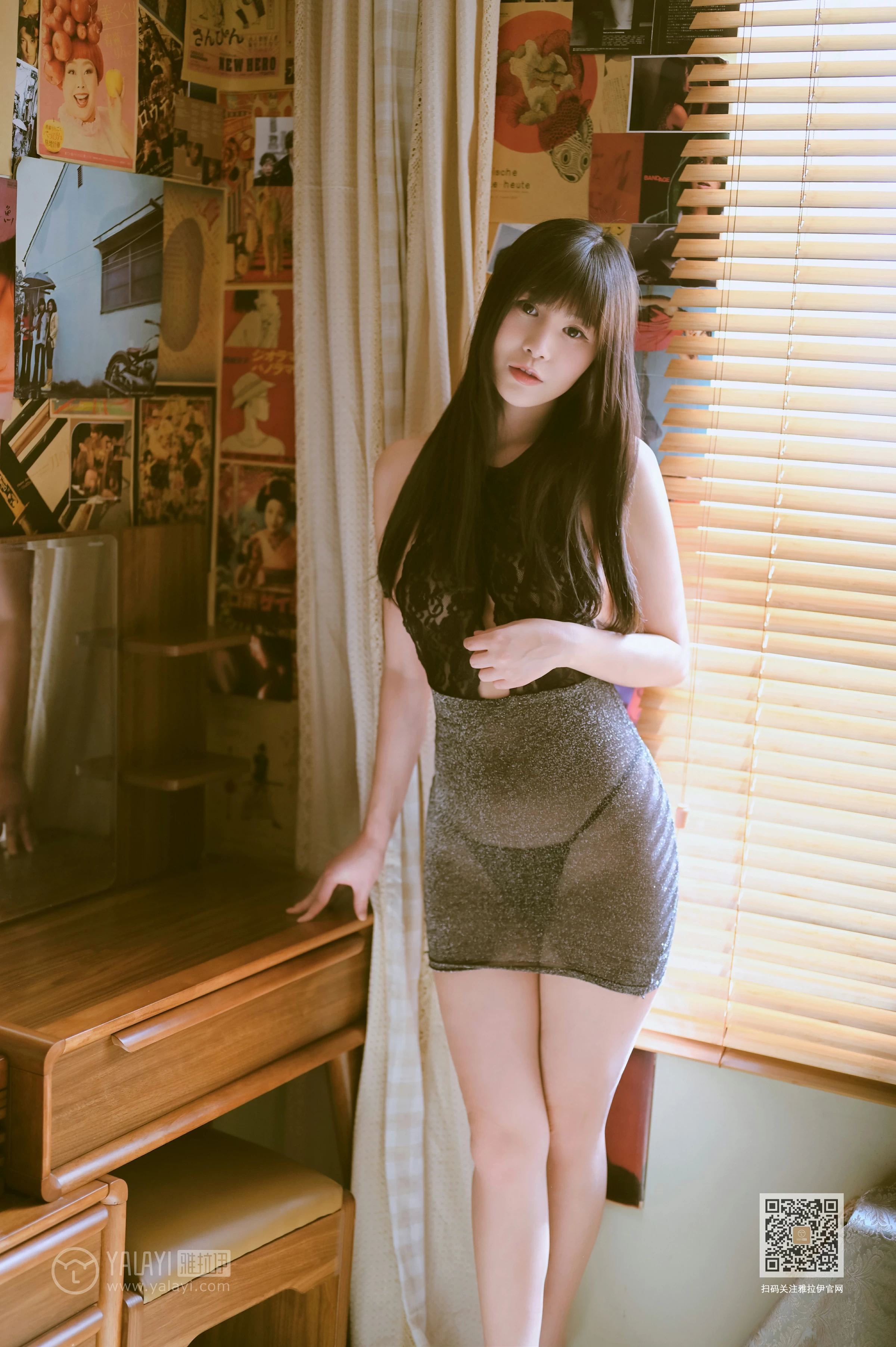 [YALAYI雅拉伊]Vol.595 婀娜 斯雯 灰色紧身透视连衣裙性感私房写真集第6张