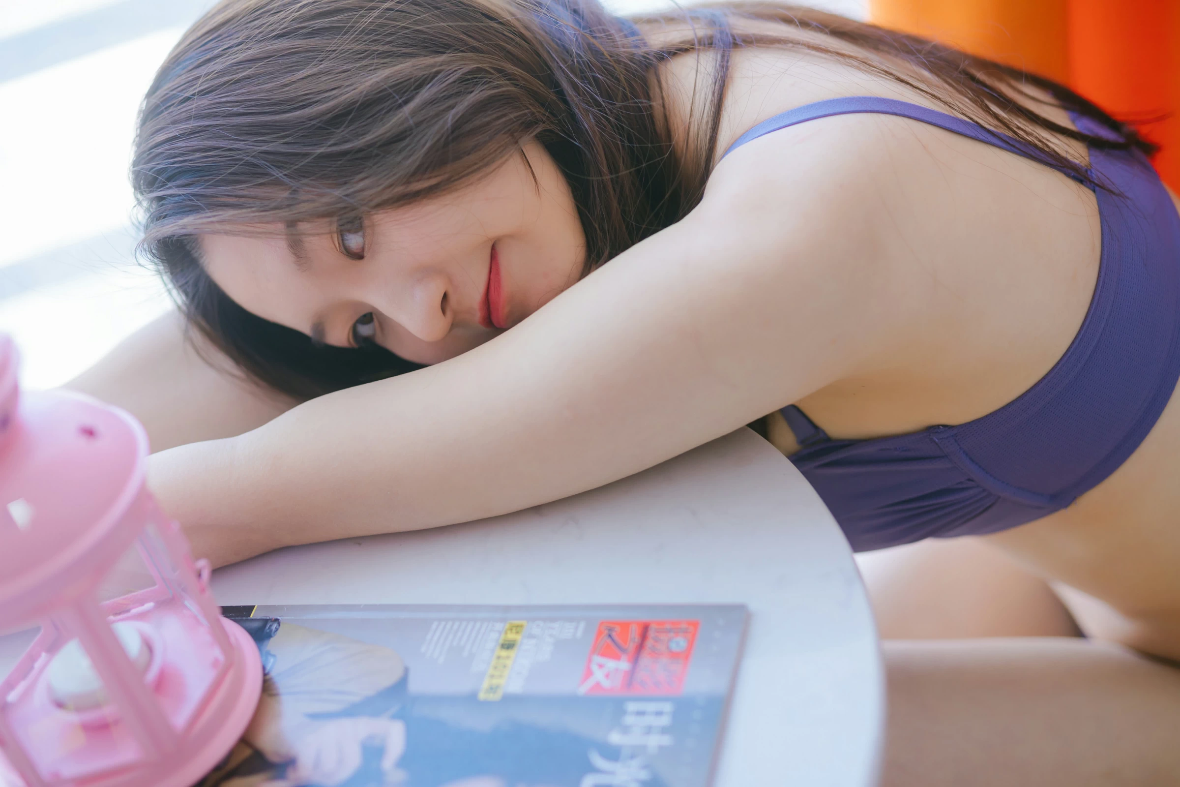 [YALAYI雅拉伊]NO.624 《潇洒少女》 明月 蓝色性感内衣私房写真集第9张