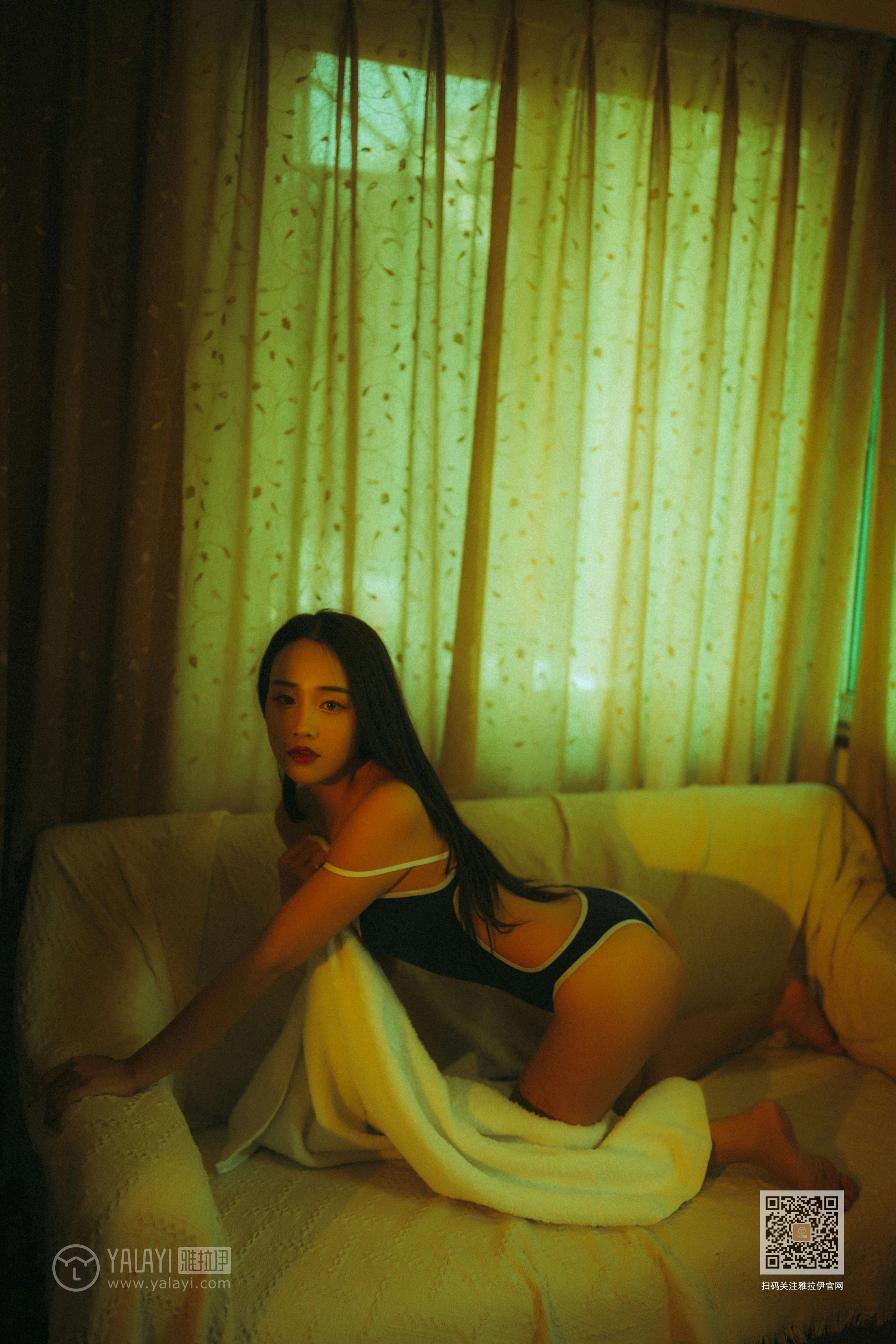 [YALAYI雅拉伊]NO.653 《枯涸之恋》 优优 蓝色连体比基尼泳装性感私房写真集第4张
