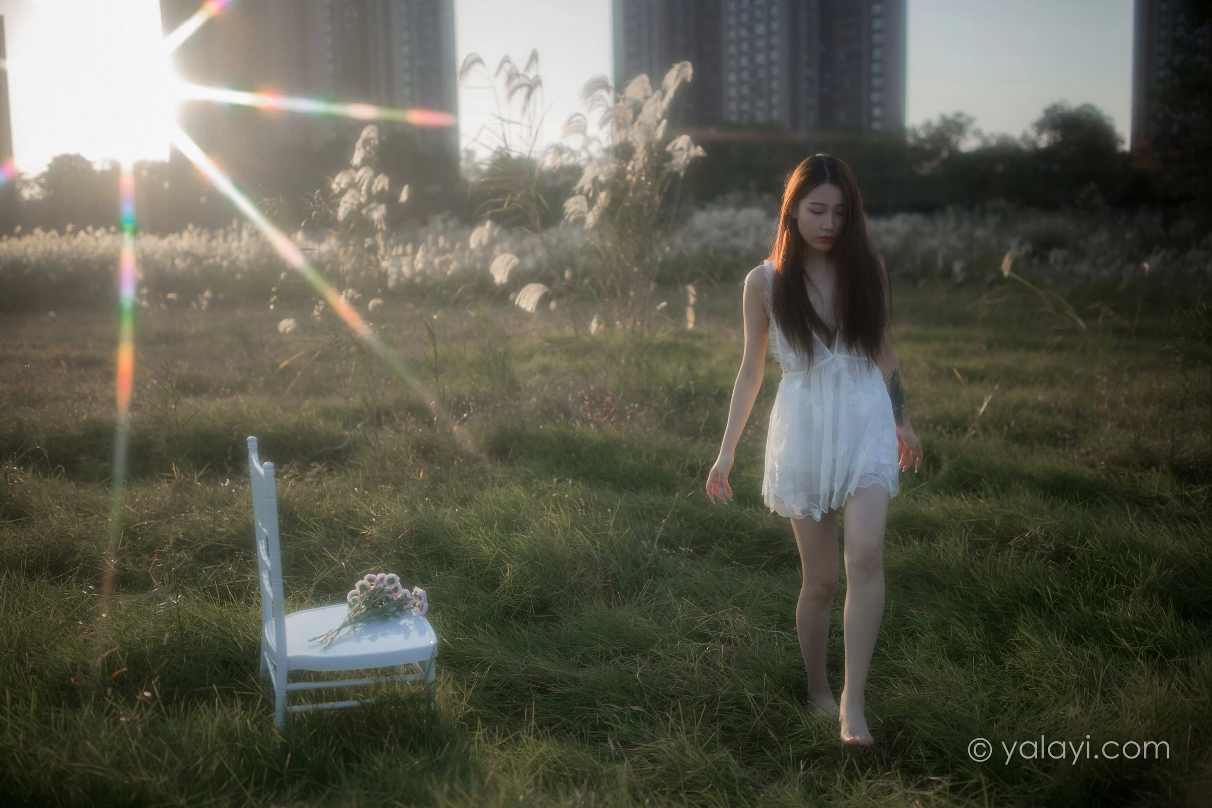 [YALAYI雅拉伊]NO.732 《寻》 籹籹仔 白色透视情趣婚纱性感私房写真集第10张