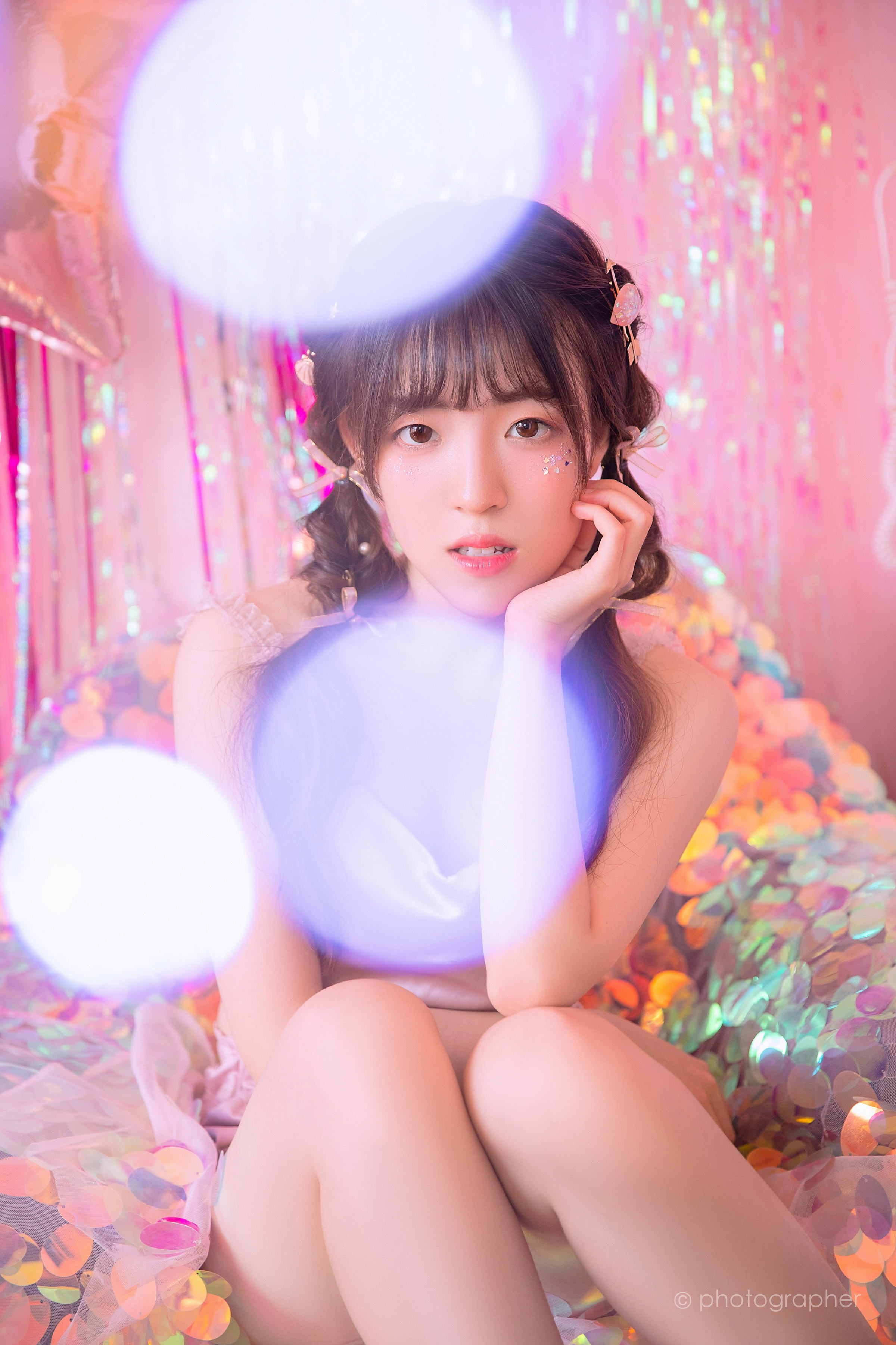 [YALAYI雅拉伊]2022.04.18 感觉良好 青春美少女 蓝色JK水手制服与粉色内衣性感私房写真集第8张