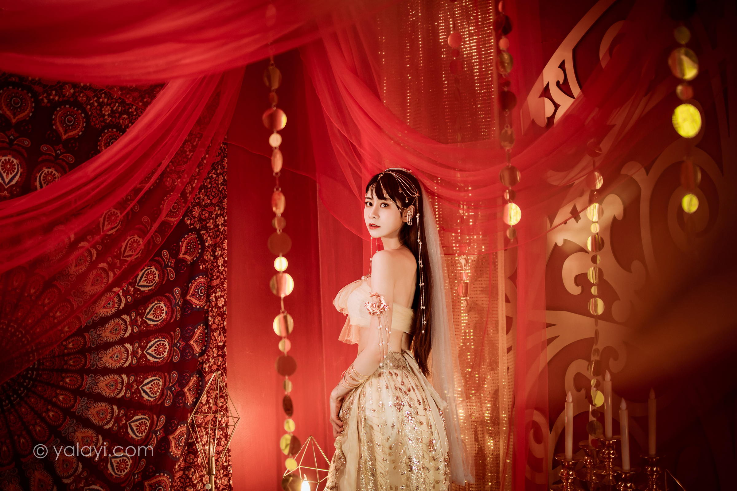 [YALAYI雅拉伊]2022.04.07 风铃公主 陈若冰 白色情趣舞裙加裹胸内衣性感私房写真集第9张