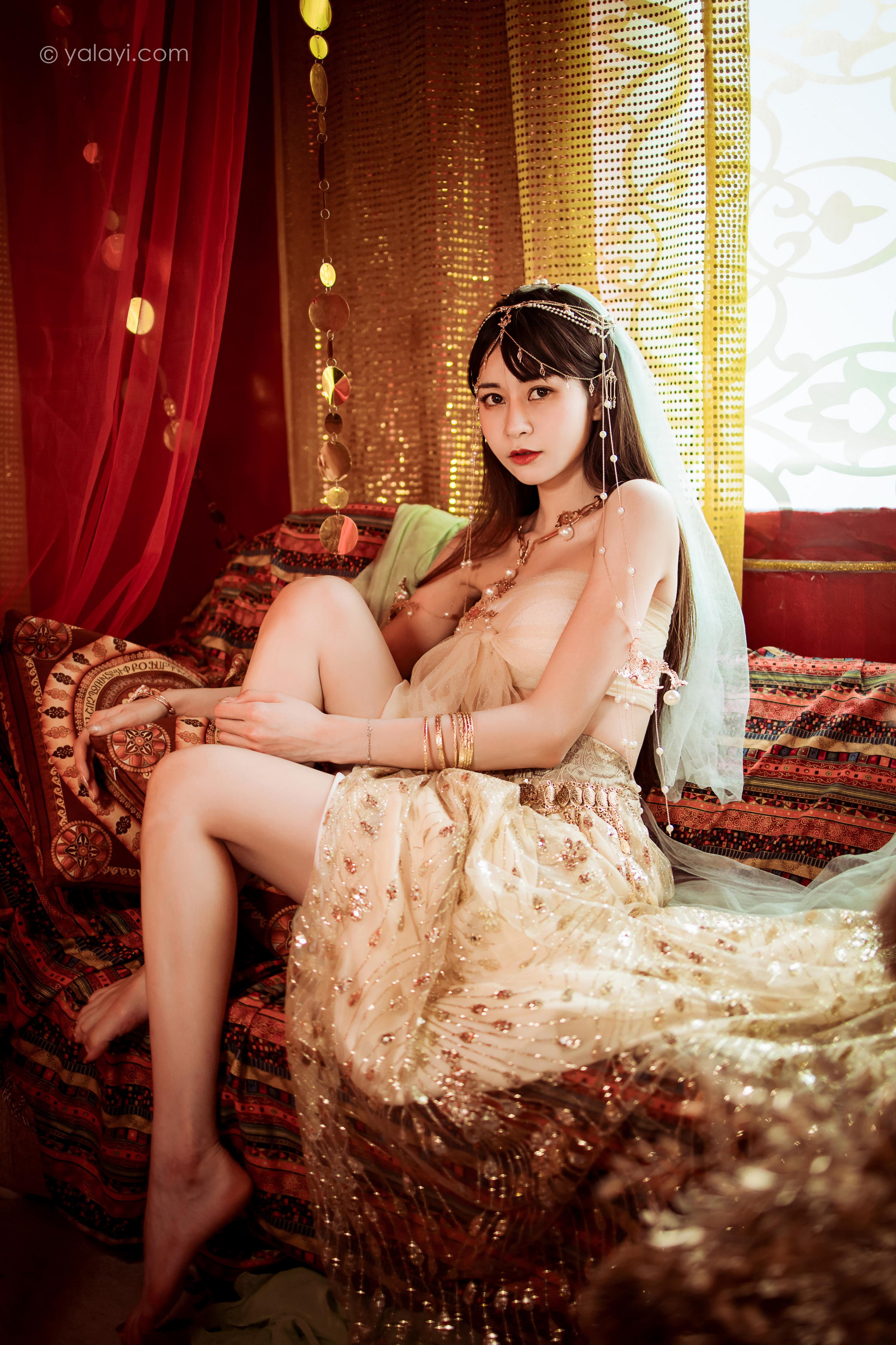 [YALAYI雅拉伊]2022.04.07 风铃公主 陈若冰 白色情趣舞裙加裹胸内衣性感私房写真集第1张