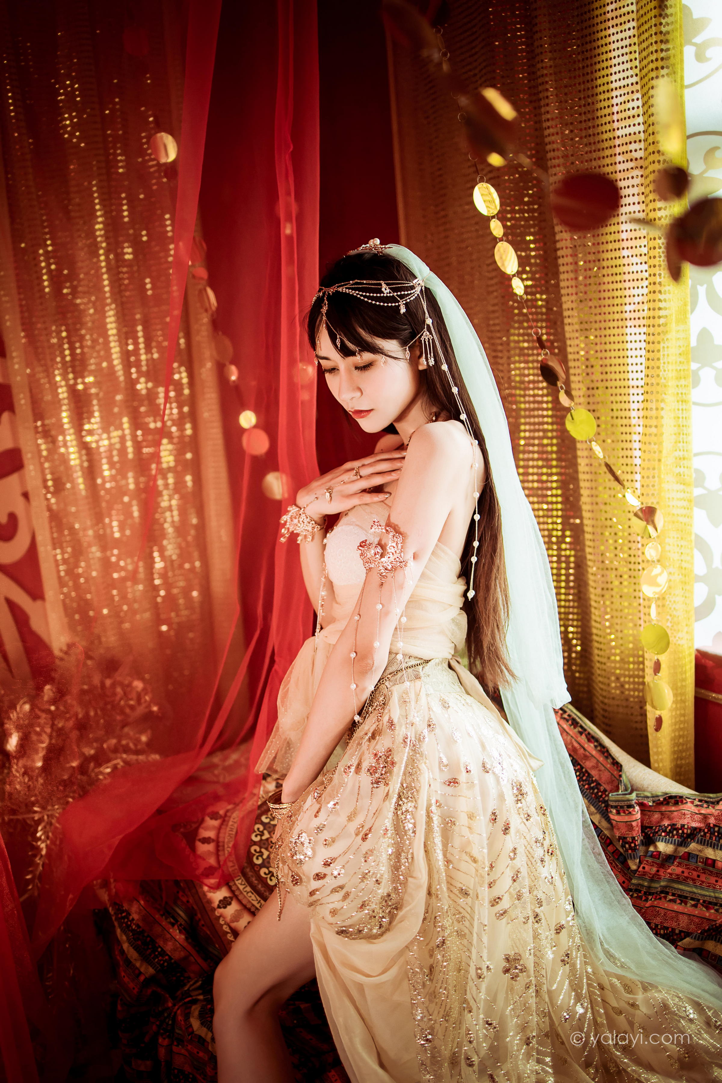 [YALAYI雅拉伊]2022.04.07 风铃公主 陈若冰 白色情趣舞裙加裹胸内衣性感私房写真集第8张