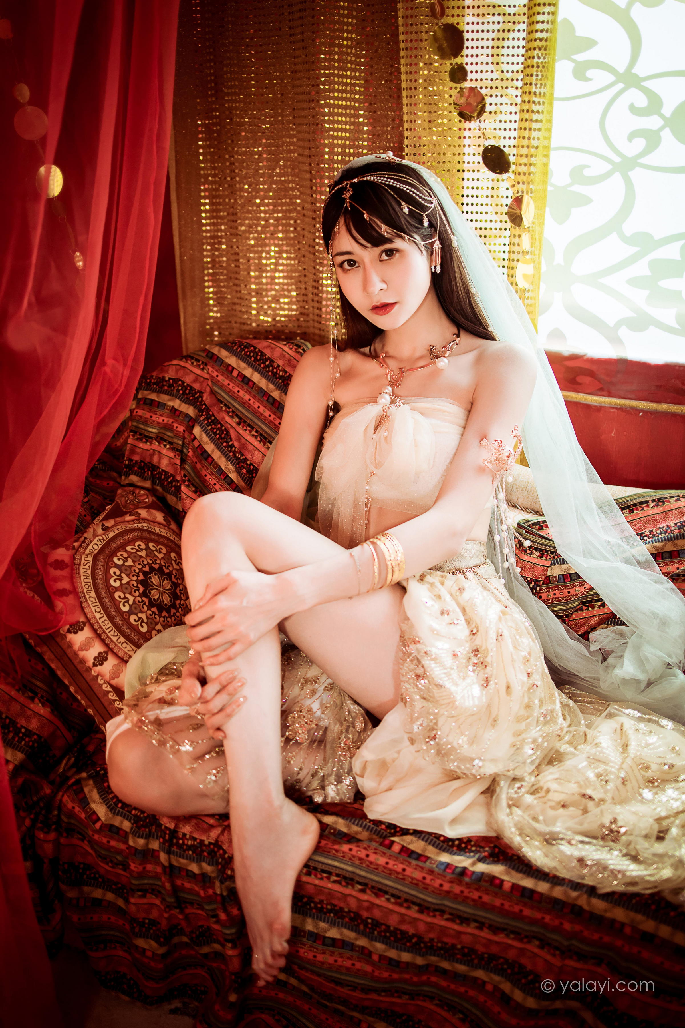 [YALAYI雅拉伊]2022.04.07 风铃公主 陈若冰 白色情趣舞裙加裹胸内衣性感私房写真集第8张