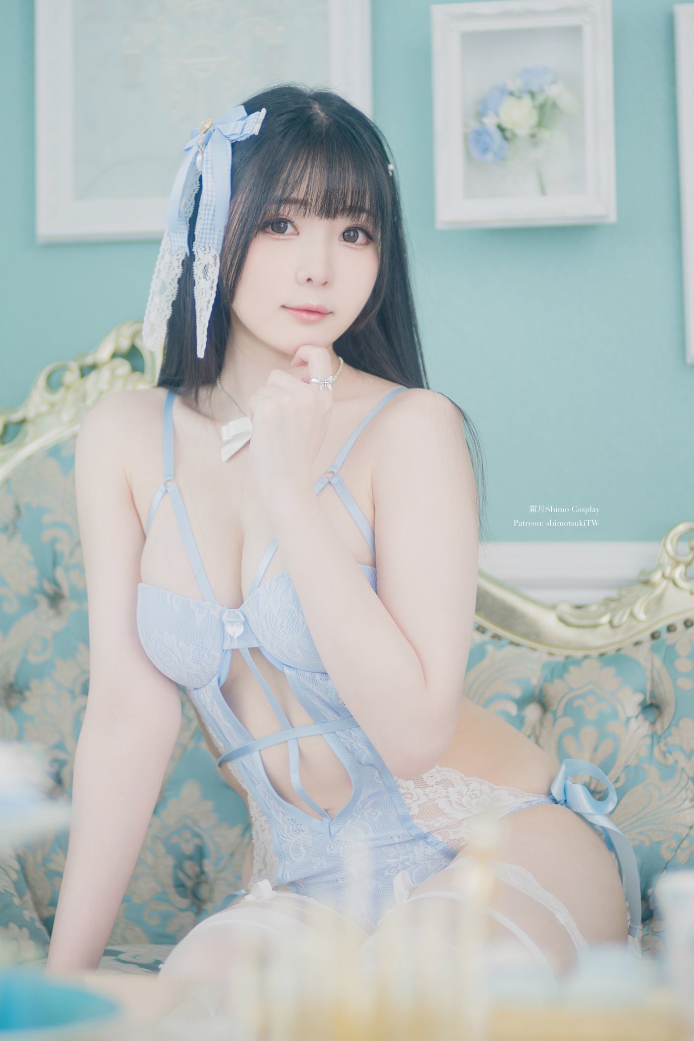霜月shimo   Blue Lingerie[41P]第3张