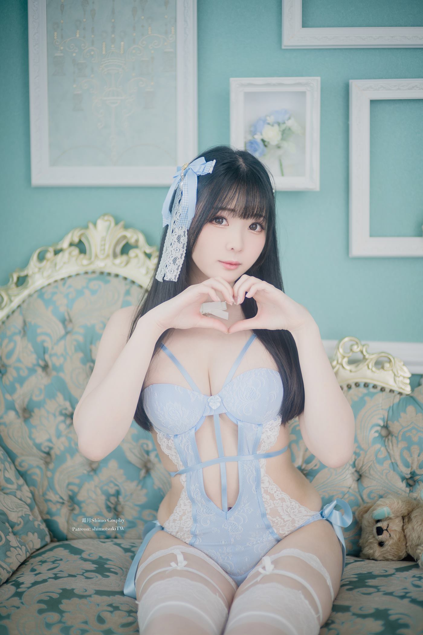 霜月shimo   Blue Lingerie[41P]第3张